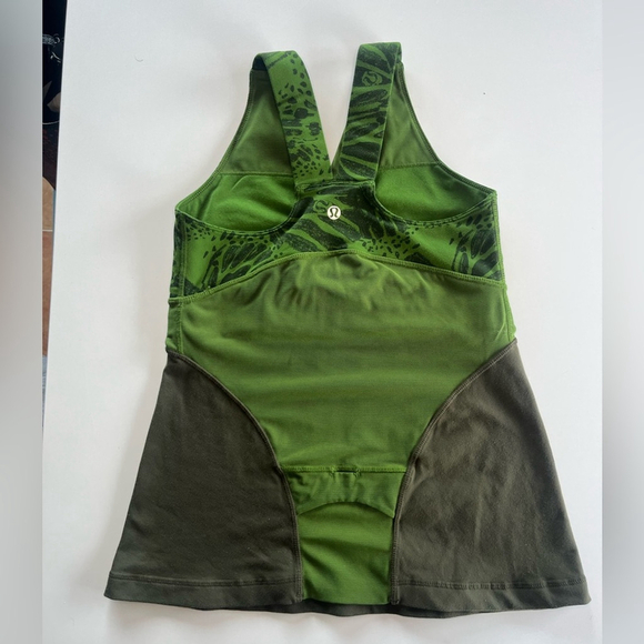 Olive Green V-neck Lulu Tank- - Picture 4 of 8